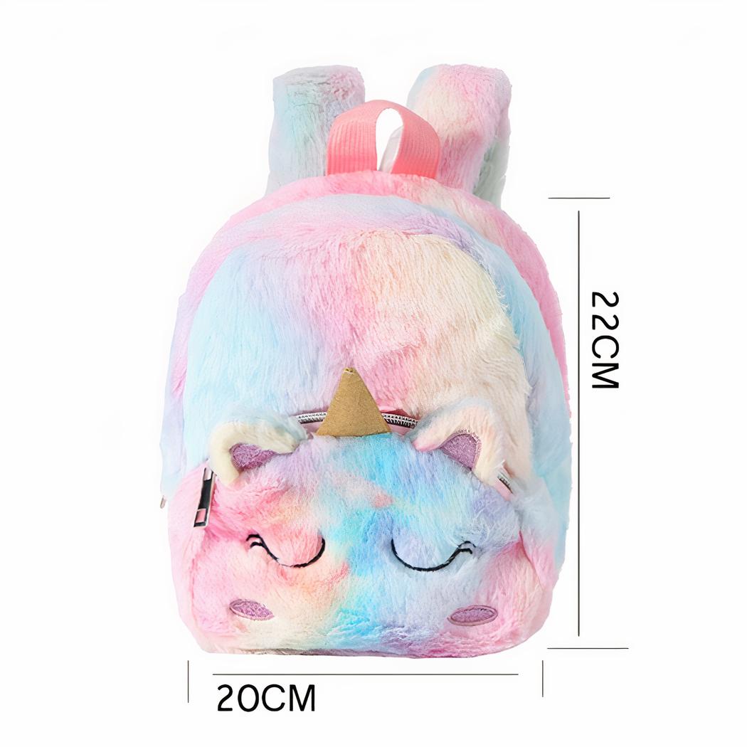 Mochila unicornio de felpa multicolor - Imagen 6