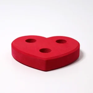 SOPORTE DE MADERA CORAZÓN ROJO