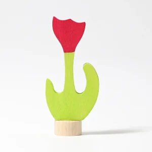 FIGURITA DE MADERA TULIPÁN ROJO