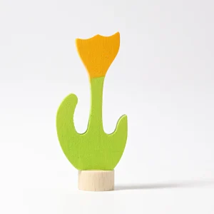 FIGURITA DE MADERA TULIPÁN AMARILLO