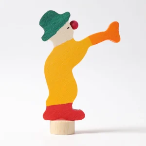 FIGURITA DE MADERA PAYASO AMARILLO