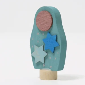 FIGURITA DE MADERA MATRIOSKA AZUL AGUA