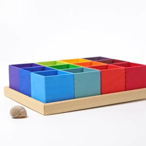 ORGANIZADOR DE MADERA CUBOS DE COLORES