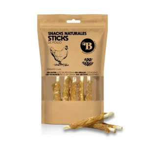 Bimordiscos Palitos De Piel De Ternera Enrollados Con Pollo Deshidratado. 15 Uds