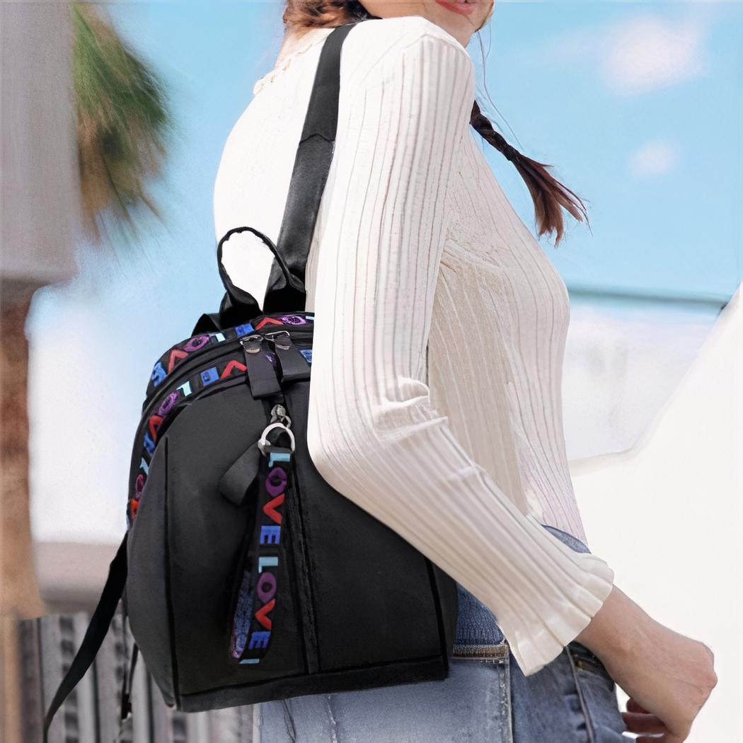 Mini mochila negra de estilo coreano para mujer - Imagen 5
