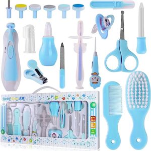 Kit Aseo Cuidado Bebe 20 En 1 Esencial Azul