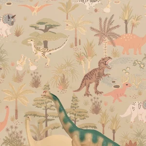 Wallpaper Dinosaur Vibes Verde suave