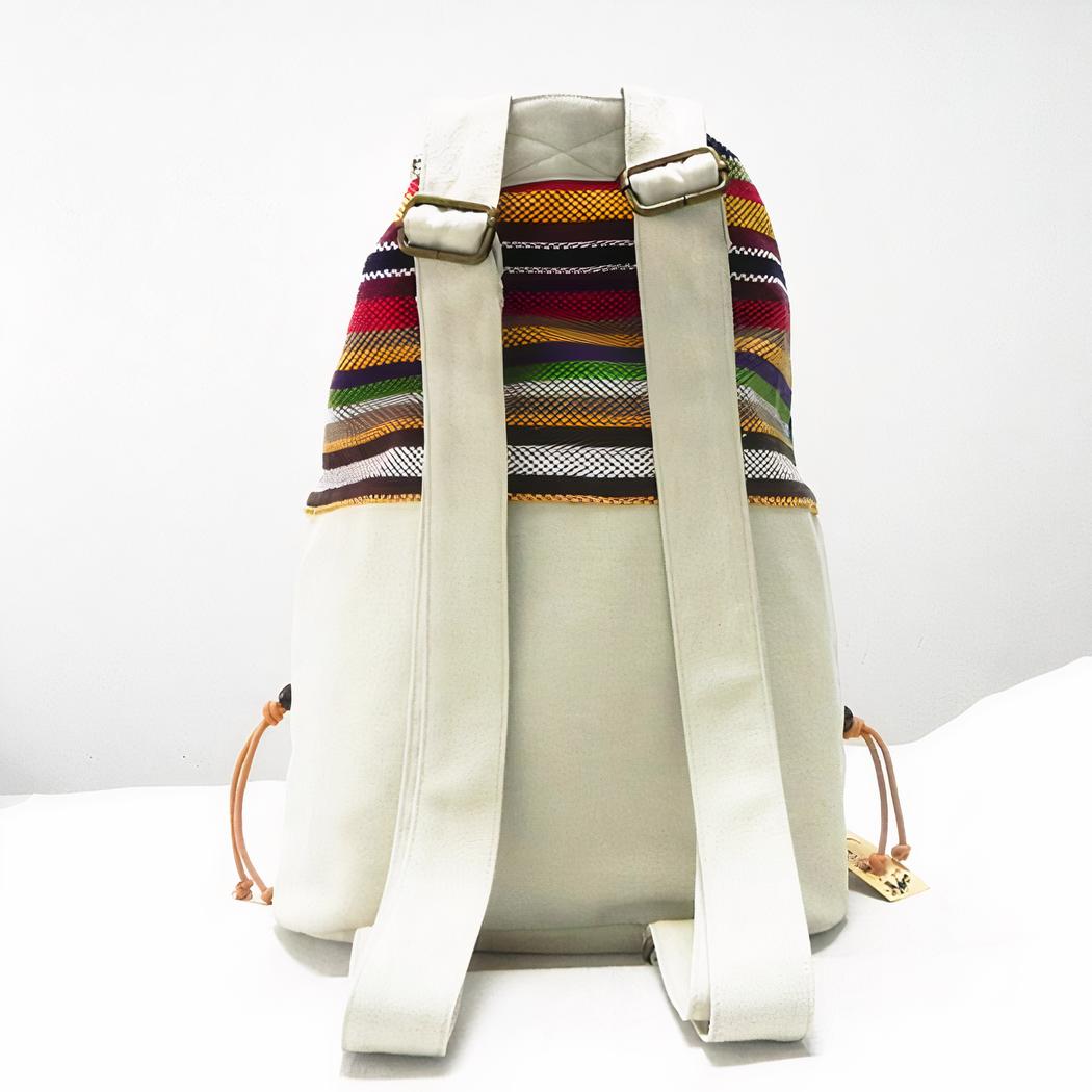 Original mochila étnica con cordón - Imagen 2