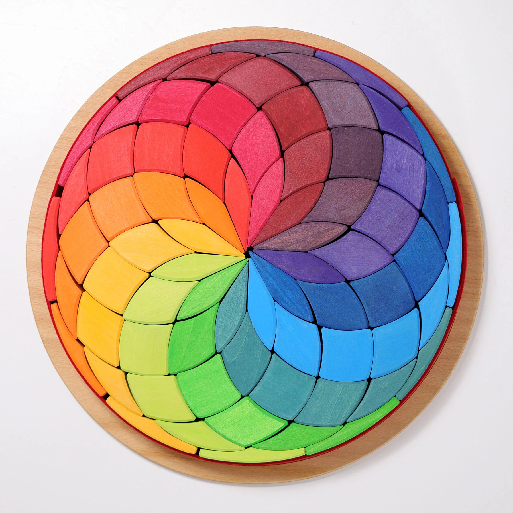 PUZZLE DE MADERA GRAN ESPIRAL DE COLORES - Imagen 3