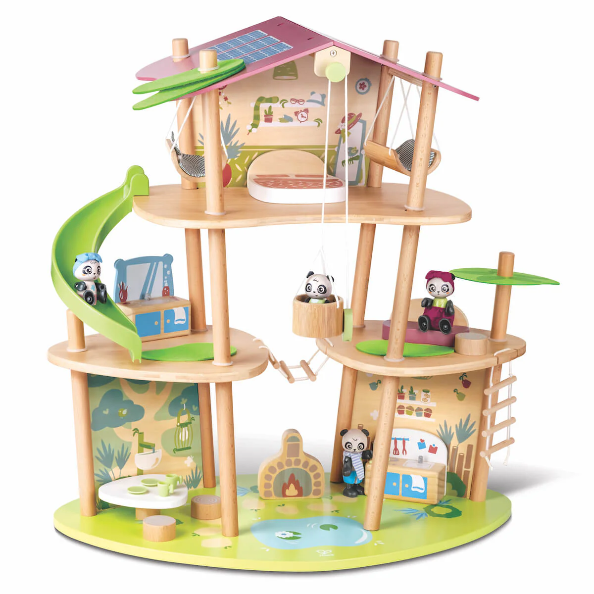 Casa Bambú Osos Pandas Green Planet Explorers Hape