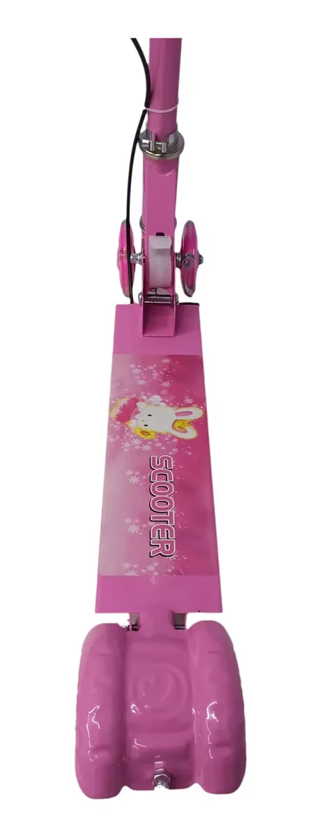 Patineta Scooter En Aluminio Con Freno 4 Ruedas Luces Led - Imagen 7