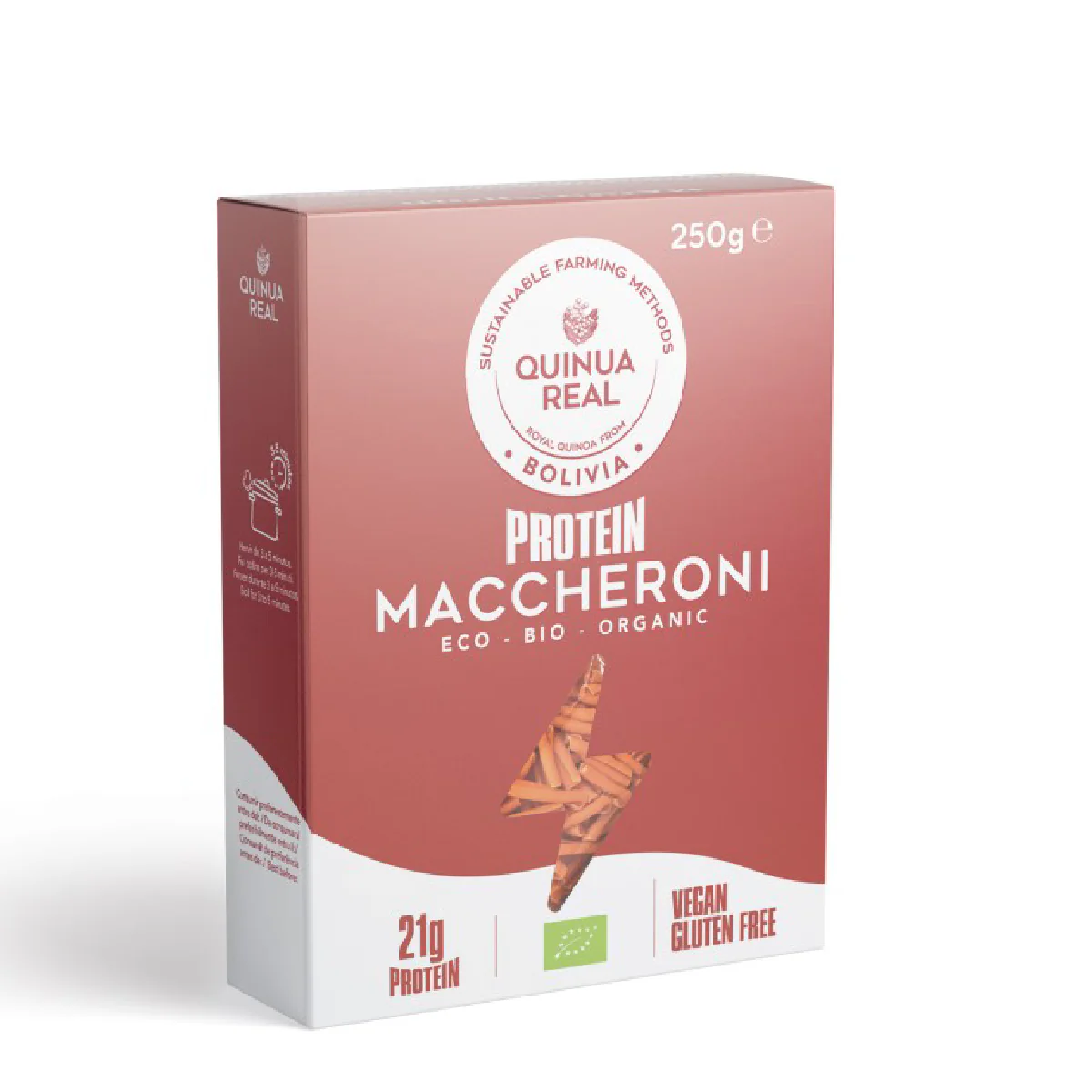 Pasta proteica Macheroni de Quinoa Real, Arroz y Lentejas Sin Gluten Quinua Real 250 g
