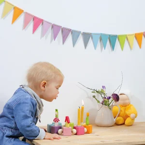 GUIRNALDA DE MADERA PASTEL