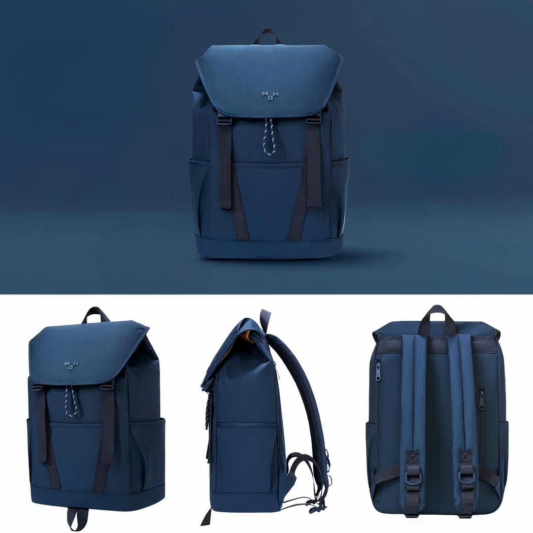 Mochila ergonómica impermeable de gran capacidad azul - Imagen 2