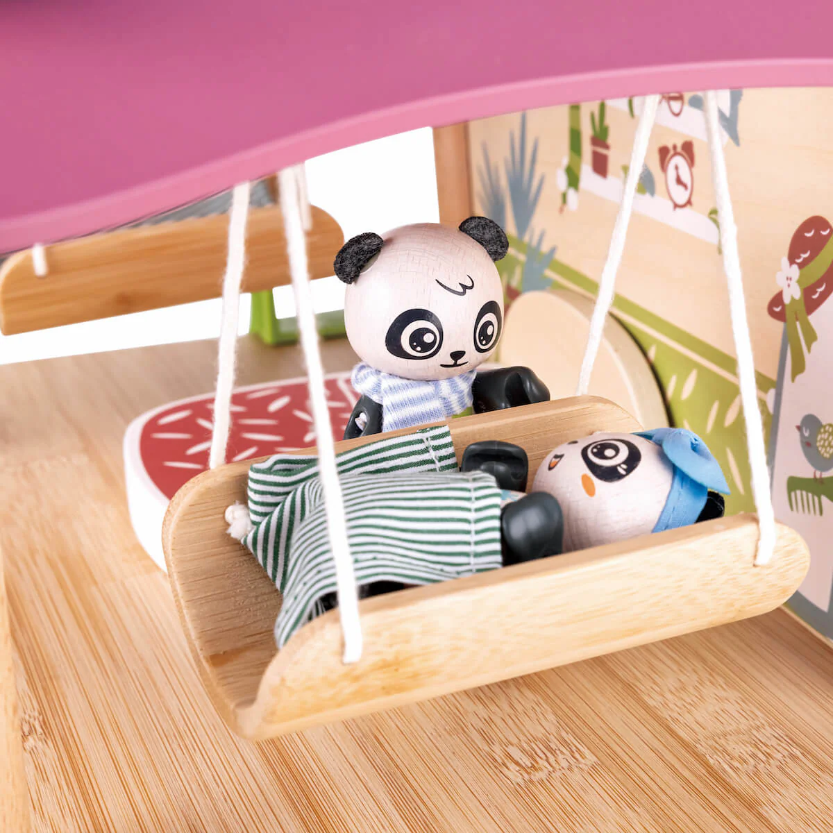 Casa Bambú Osos Pandas Green Planet Explorers Hape - Imagen 4