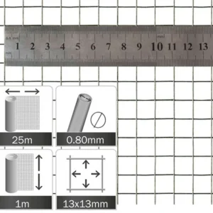 Malla Electrosoldada Para Pajareras Y Voladeros (rollo 25x1 M)