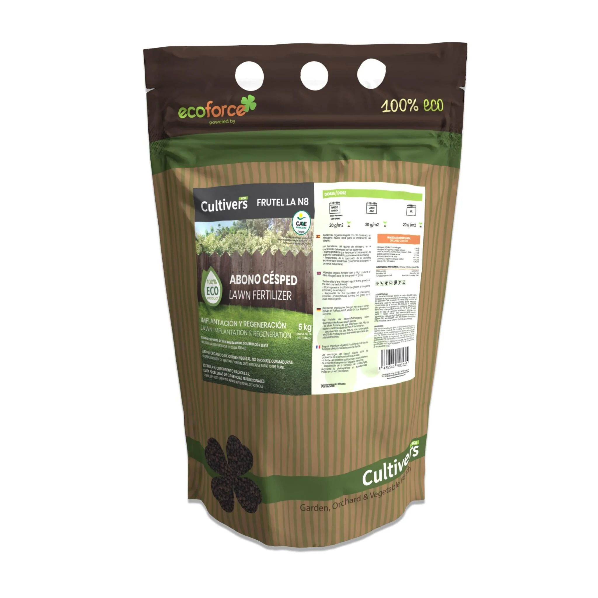 Abono Césped Ecológico Cultivers 5 Kg - Imagen 3