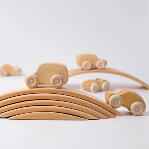 COCHES PEQUEÑOS DE MADERA NATURAL