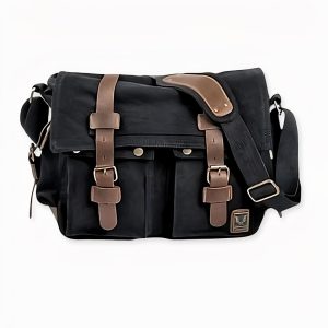 Cartera de hombre de lona resistente e imitación de cuero