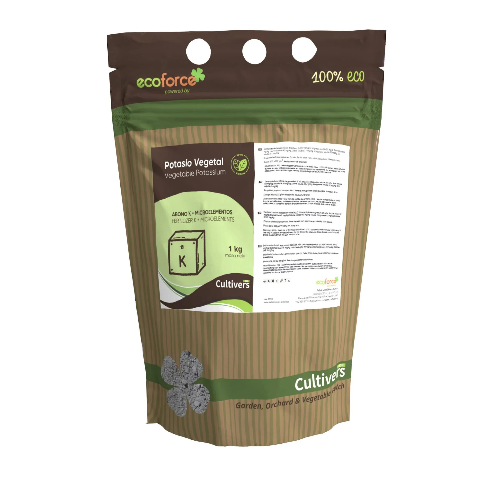 Corrector Potasio Vegetal Cultivers 20 Kg - Imagen 2