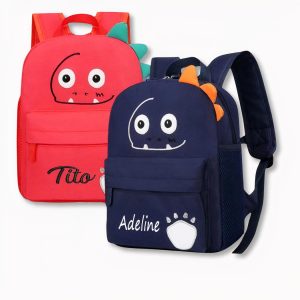 Mochila personalizada con motivo de dinosaurio para niños