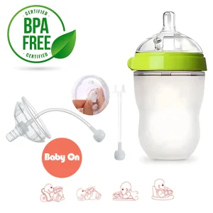 Biberon En Silicona Cuello Ancho Fácil Limpieza