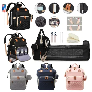 Morral Pañalera Tipo Cuna Con Cambiador 3 en 1