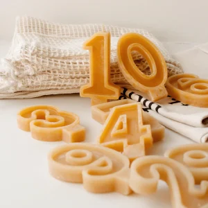 NÚMEROS DE CUMPLEAÑOS DE CERA DE ABEJA