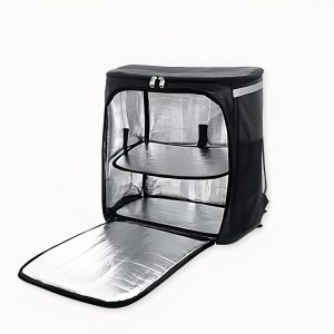Gran mochila isotérmica negra para reparto de alimentos