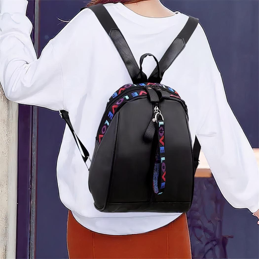 Mini mochila negra de estilo coreano para mujer - Imagen 3