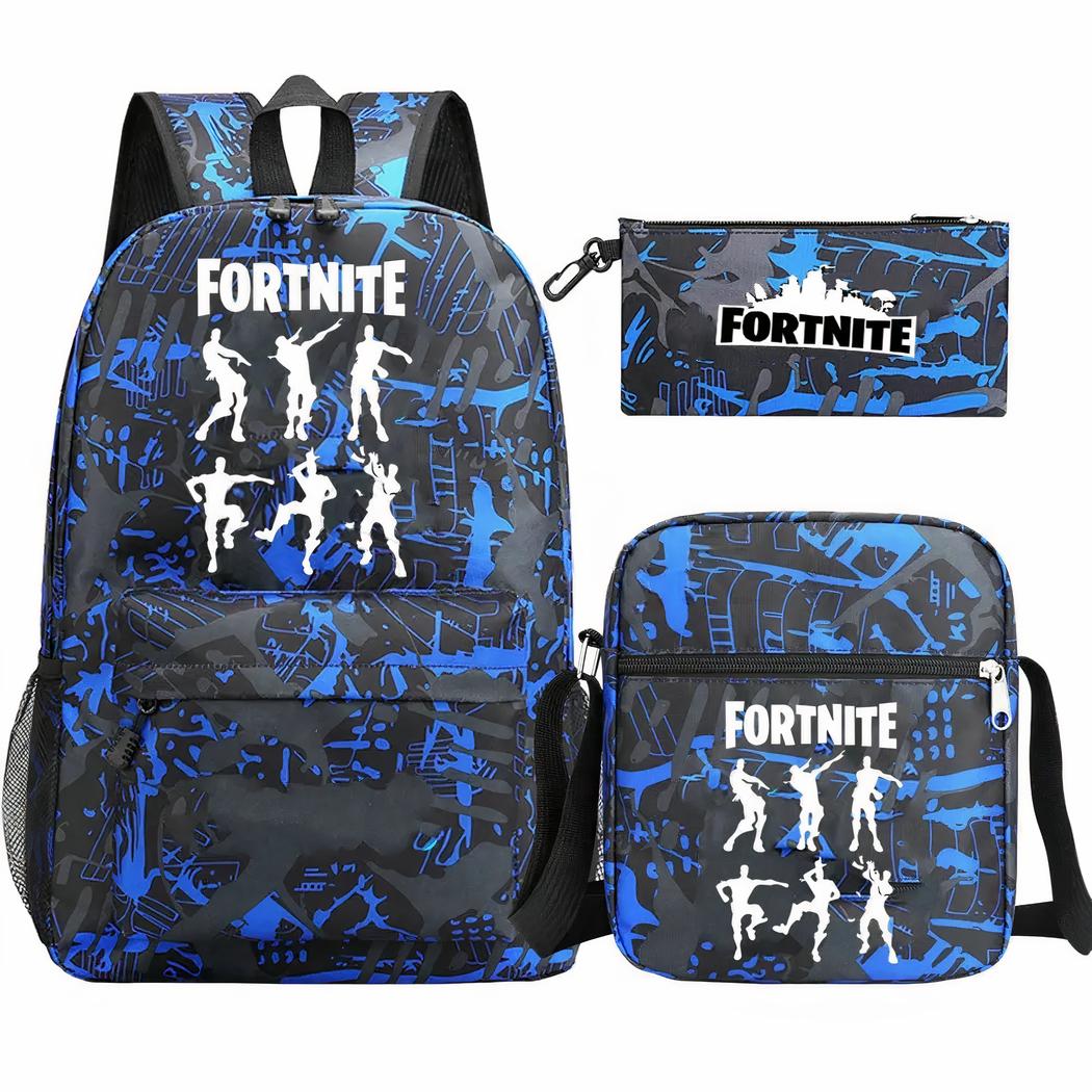 Mochila Fortnite azul y negra – Set 3 piezas - Imagen 6