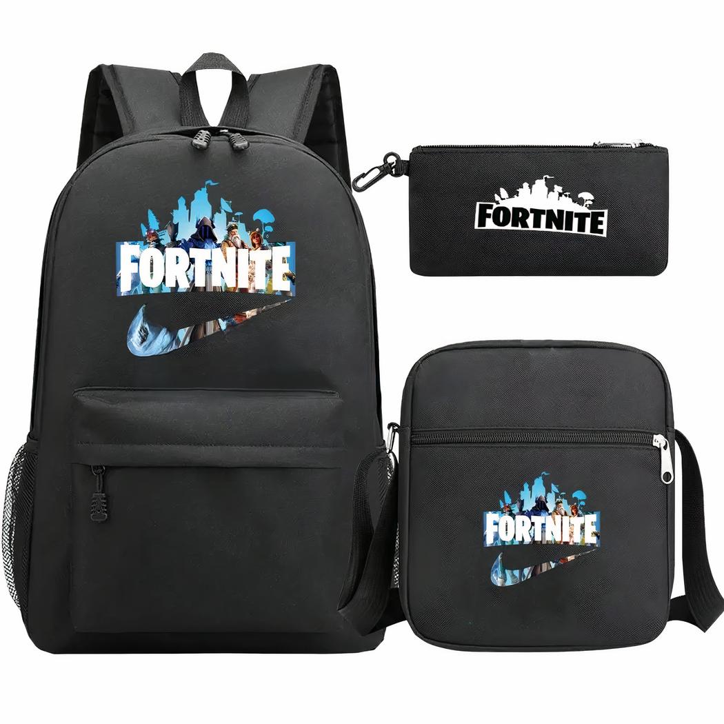 Juego de 3 piezas de mochila negra Fortnite - Imagen 2