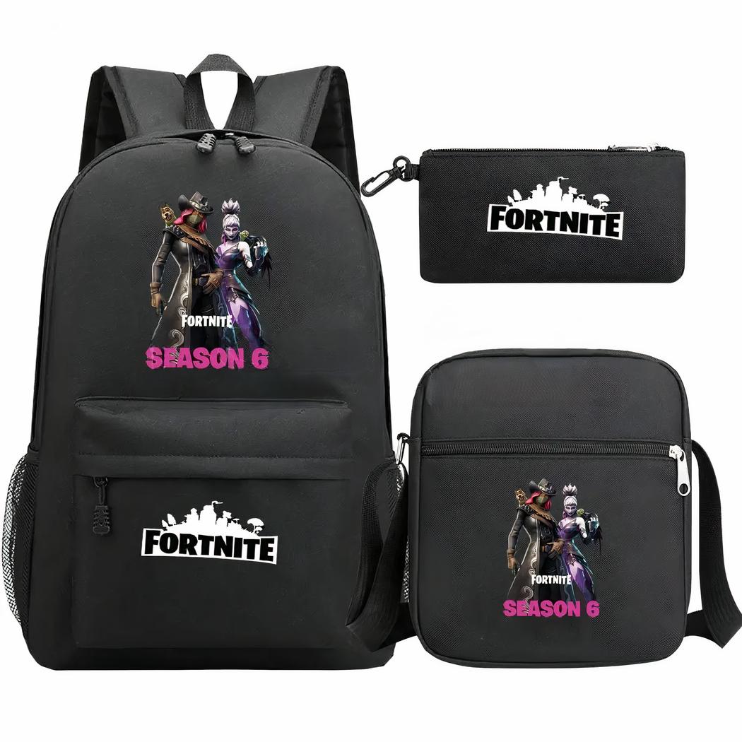 Juego de 3 piezas de mochila negra Fortnite - Imagen 6