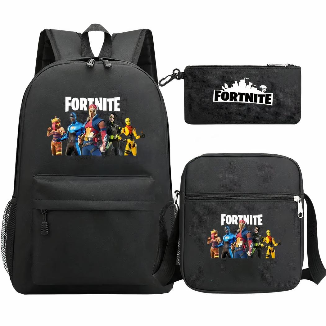 Juego de 3 piezas de mochila negra Fortnite - Imagen 7