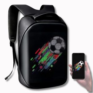 Mochila con pantalla LED programable