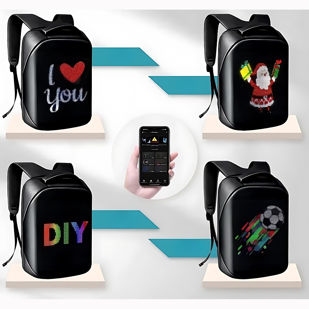 Mochila con pantalla LED programable - Imagen 4