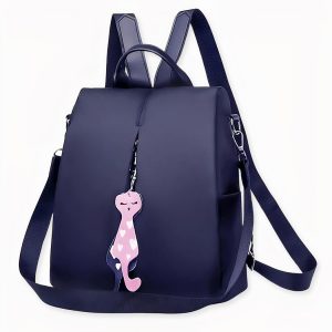 Mochila Oxford de mujer con colgante