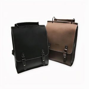 Juego de mochila femenina de dos piezas en polipiel