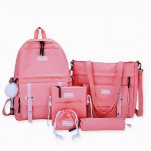 Juego de mochilas con colgante de pompón