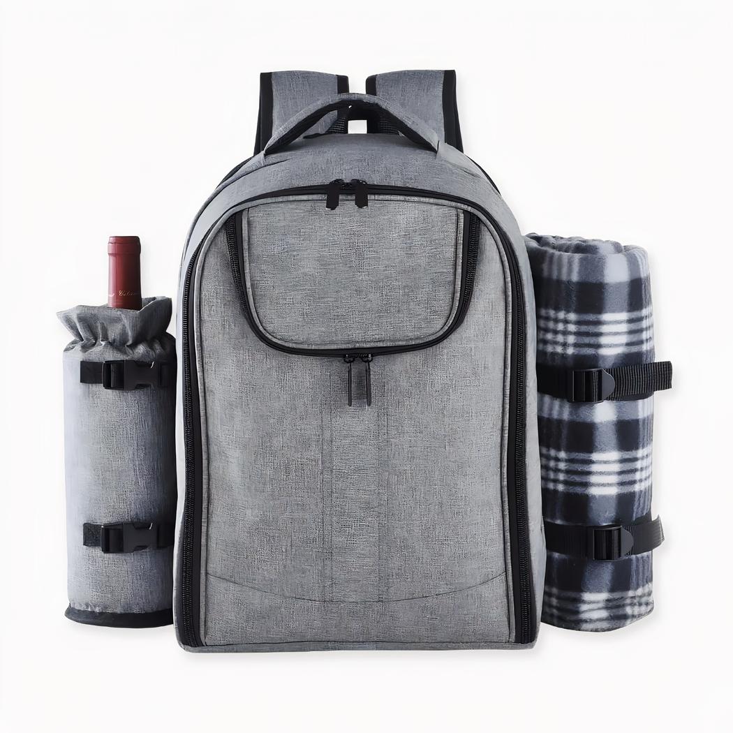 Mochila isotérmica grande para picnic, gris