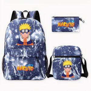 Mochila azul de Naruto con rayos