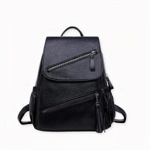 Mochila urbana para mujer en polipiel granulada