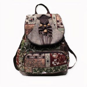 Mochila vintage con motivos étnicos