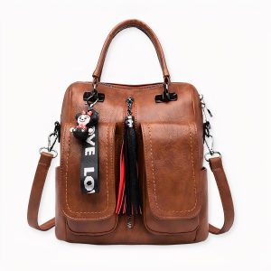 Mochila vintage en suave imitación de cuero