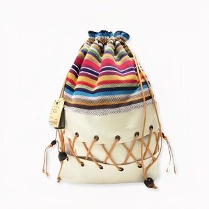 Original mochila étnica con cordón