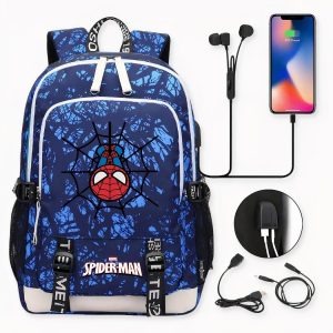 Mochila Spiderman con cargador