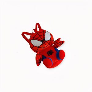 Mochila de felpa roja Spiderman