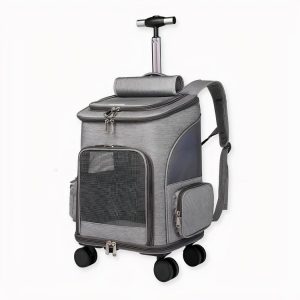 Mochila portátil para animales con carro