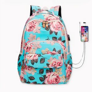 Original mochila con estampado floral