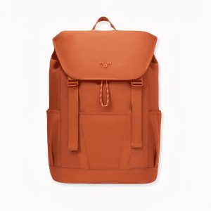 Mochila impermeable ergonómica de gran capacidad naranja